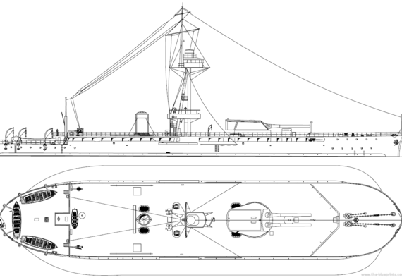 HMS Roberts M1 [Monitor] (1915) - drawings, dimensions, figures